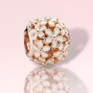 PANDORA Rose™️ Darling Daisy Meadow Openwork Charm With White Enamel Retired